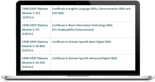 CSMS-DEEP Diploma comprises of
